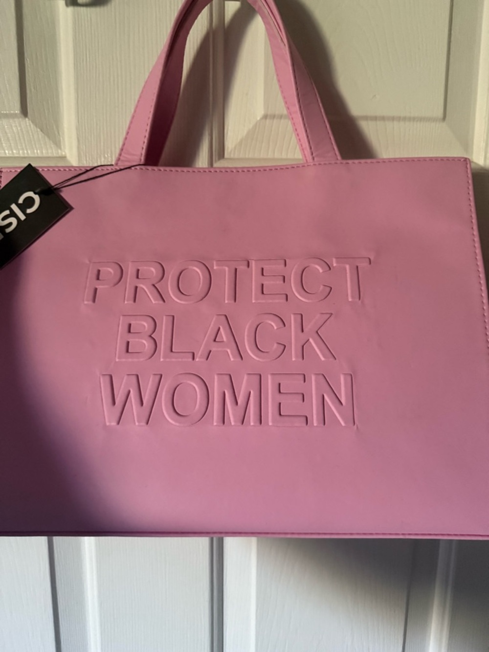Protect Black Women Embossed Pink Tote